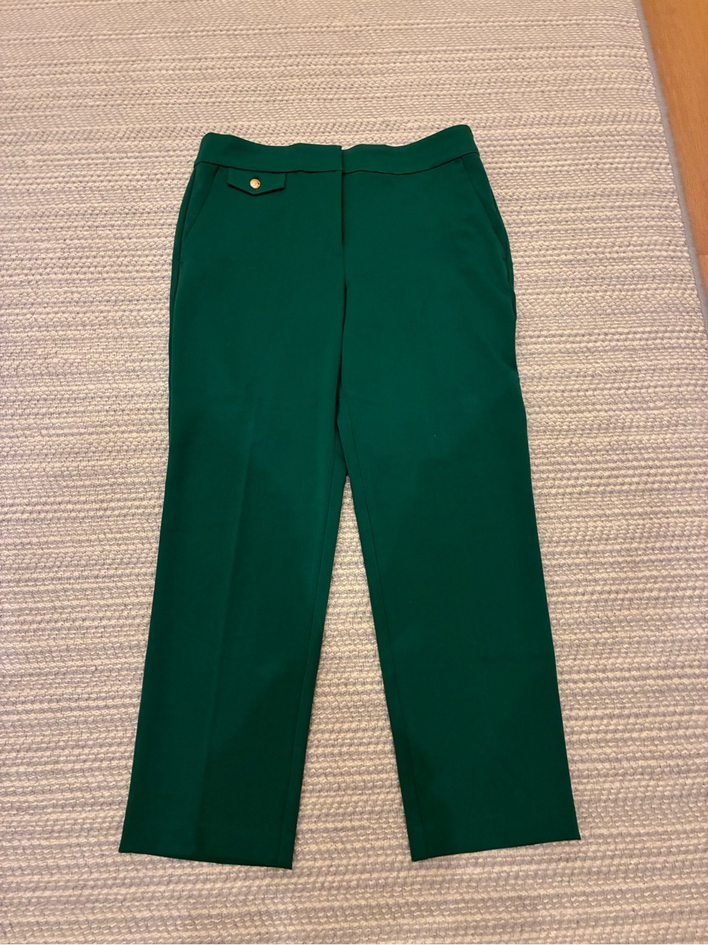 LOFT Forest Green Cropped Dress Pants
